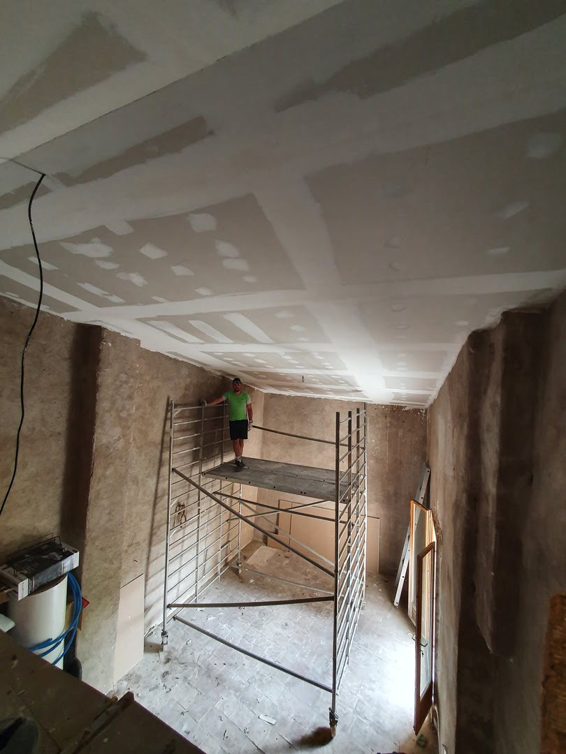 Isolation intérieure d'une toiture avec plafond placo